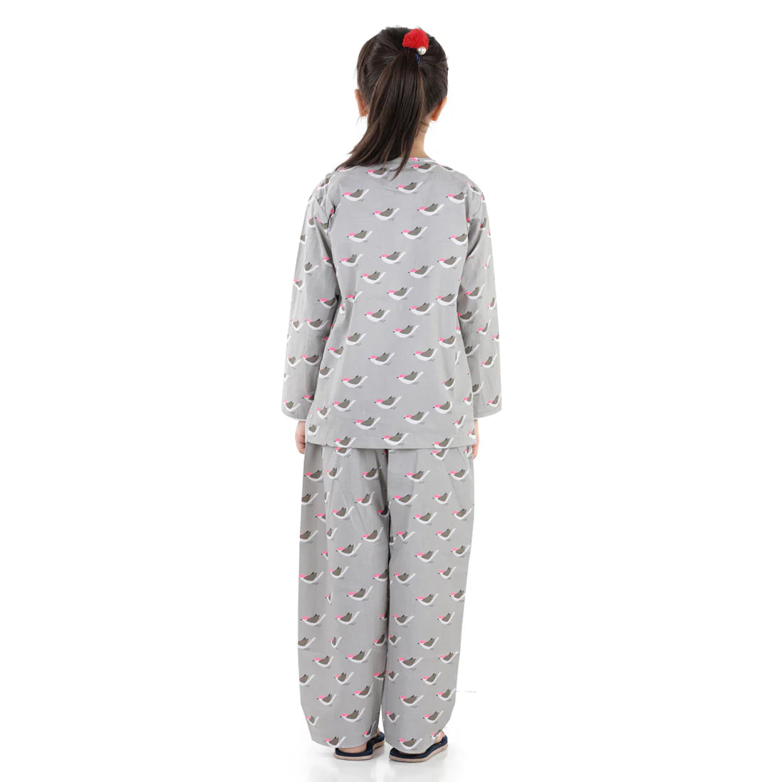 BownBee Cotton Full Sleeve Printed Girls Night Suit