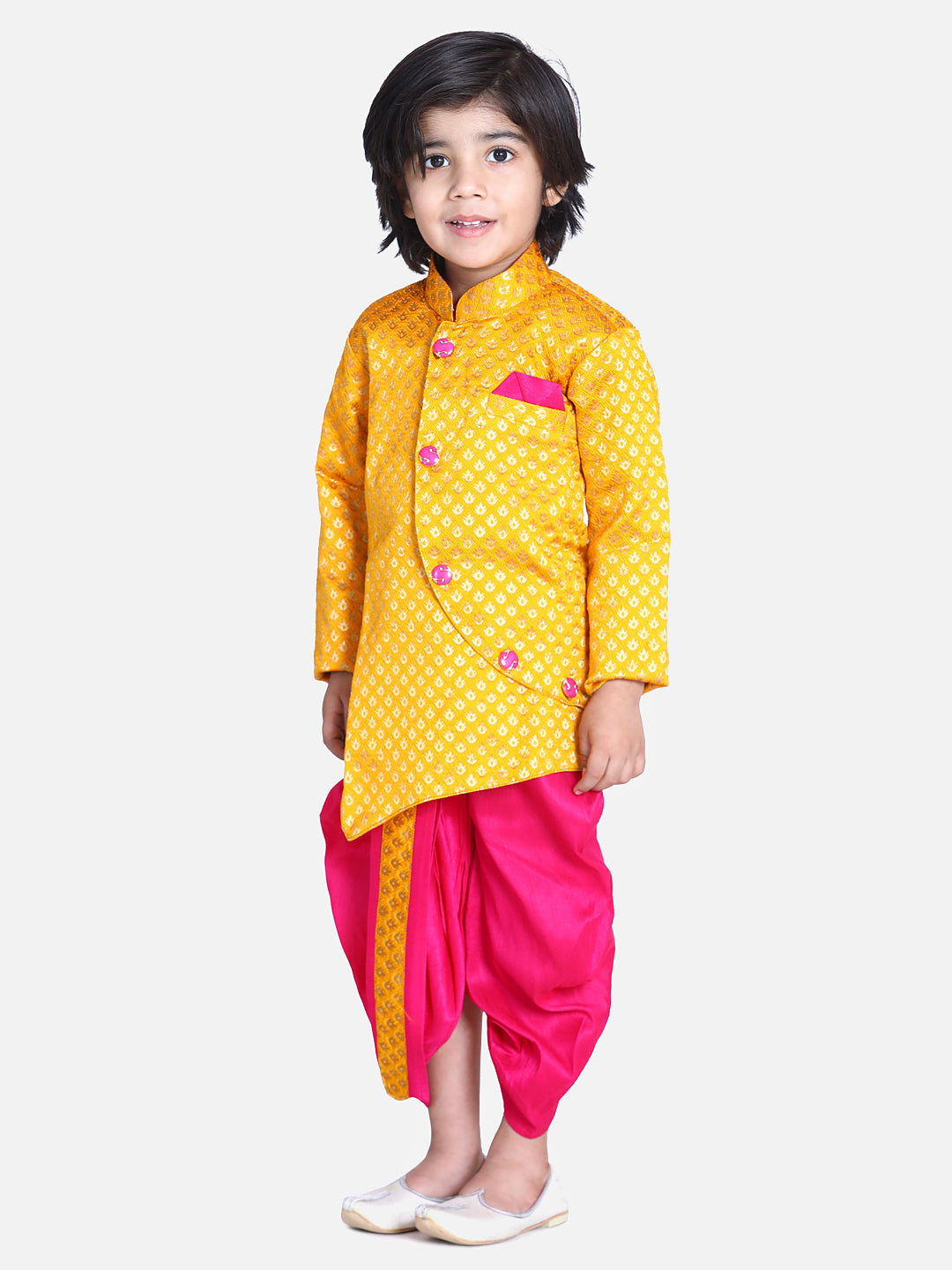 BownBee Boys Jacquard Front Open Sherwani