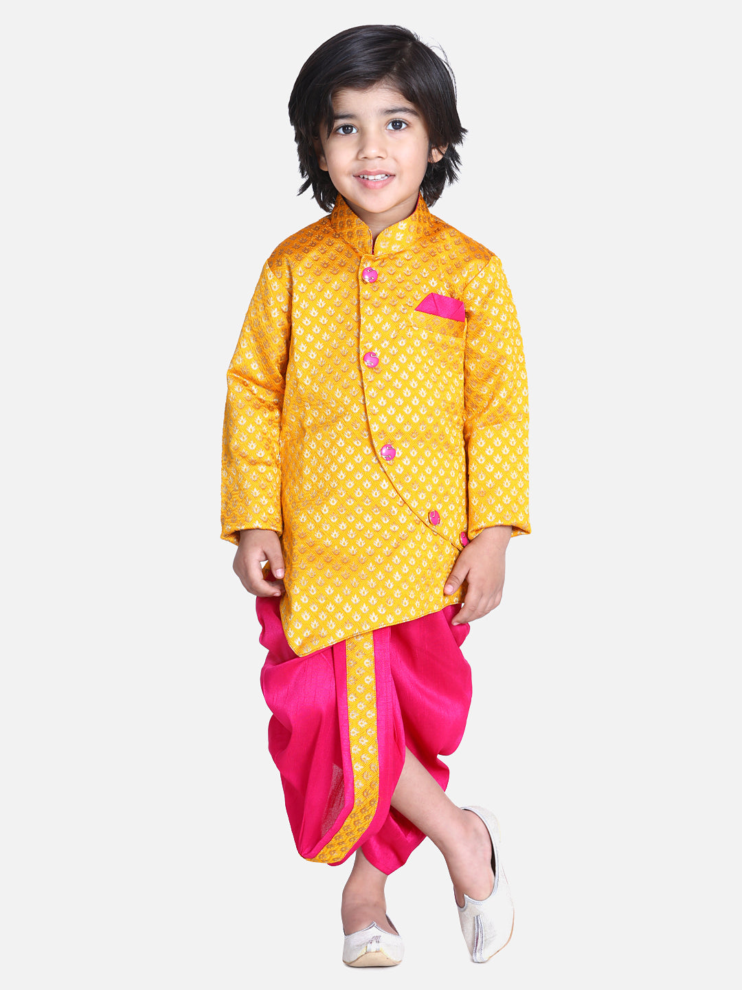BownBee Boys Jacquard Front Open Sherwani