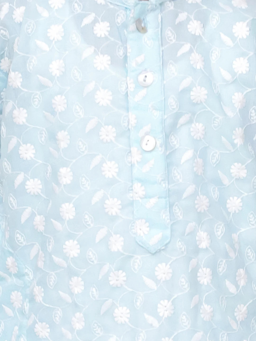 Bownbee Chikan Cotton Full Sleeve Dhoti Kurta For Boys