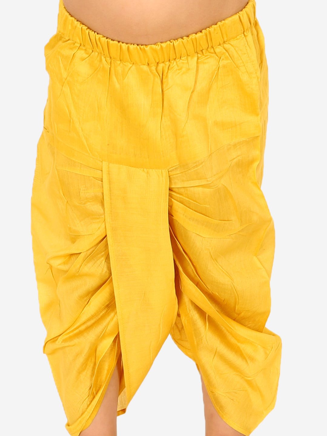 BownBee Chanderi Jacket with Chanderi Dhoti Kurta for Boys andOne Shoulder Chanderi Silk  Peplum with Dhoti for Girls- Purple