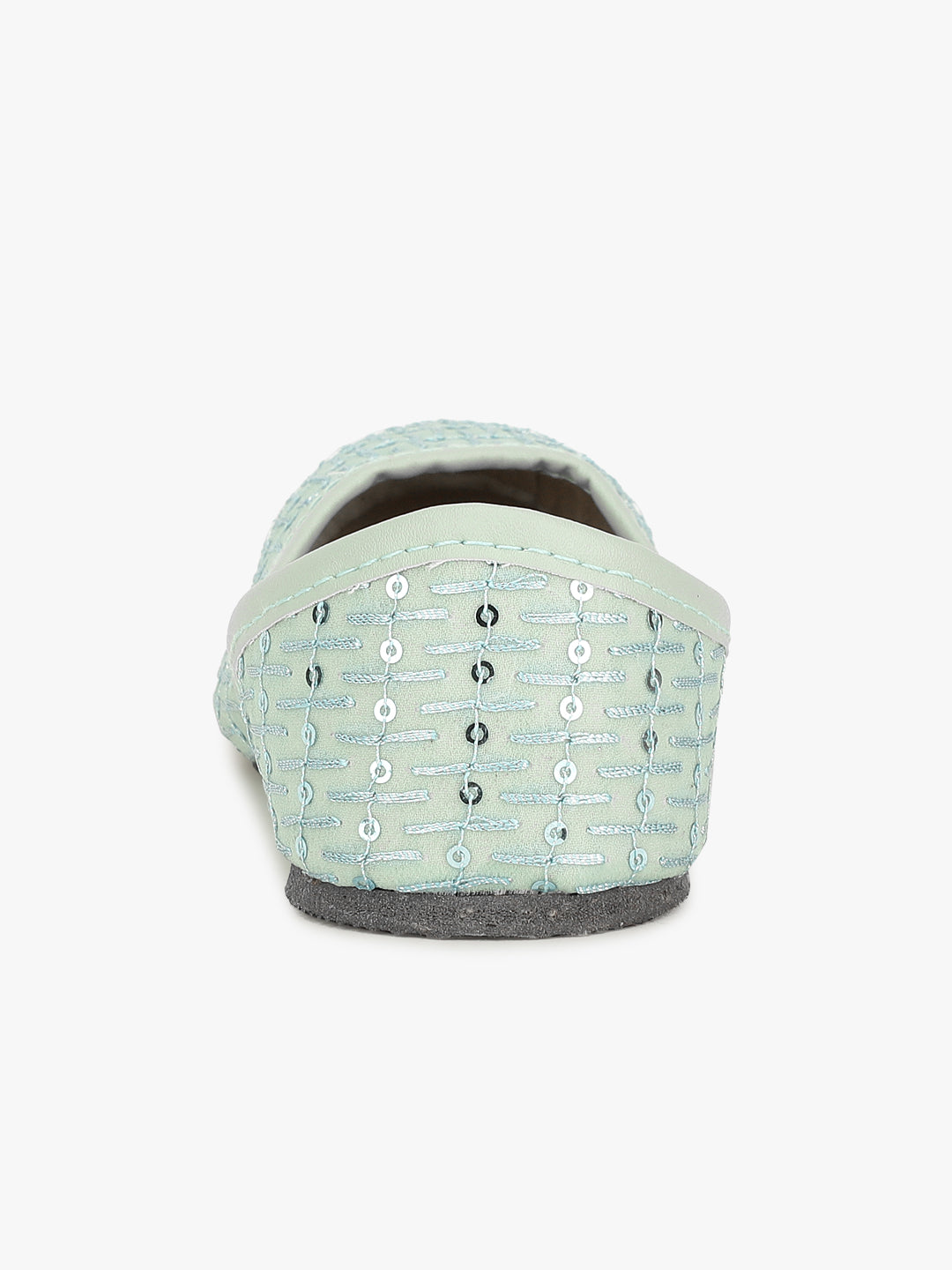 BownBee Embroidered Ethnic Juttis - Sky Blue