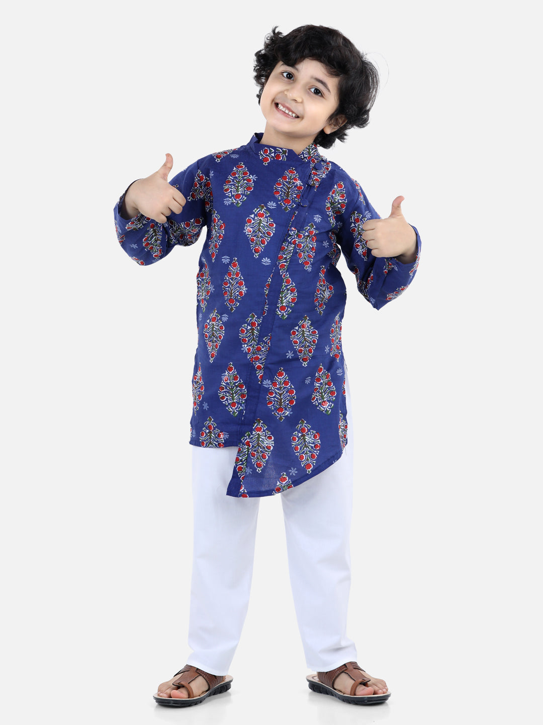 BownBee Asymmetric Front Open Kurta Pajama-Super Sale