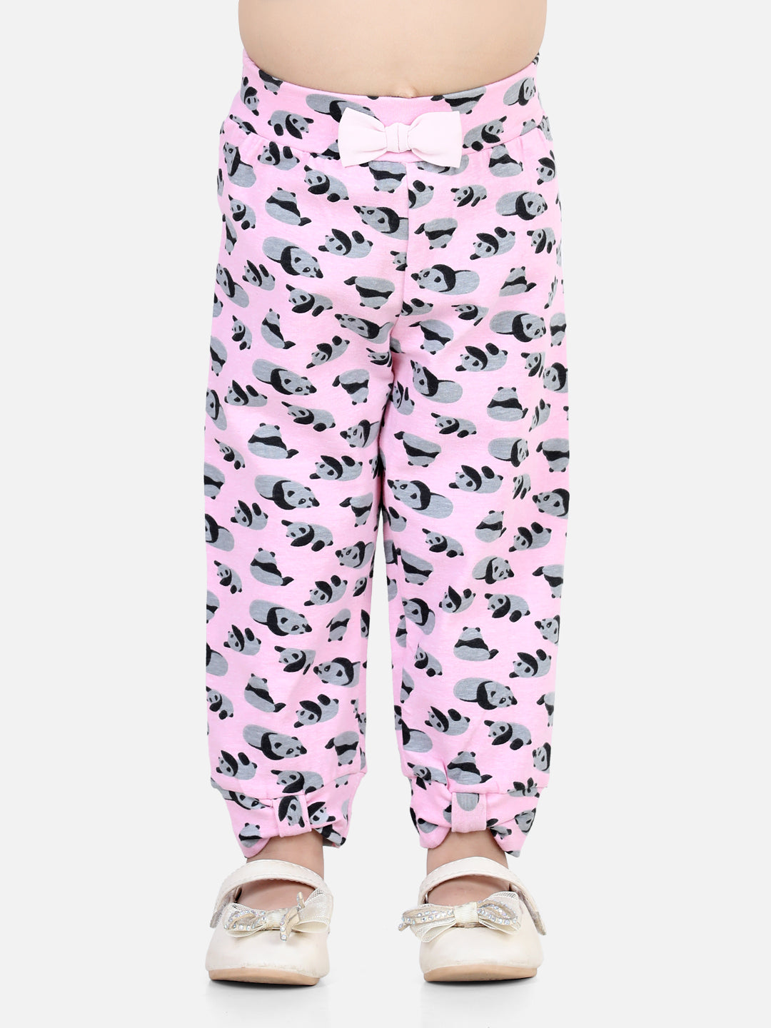 BownBee All Over Panda Printed Leggings - Pink
