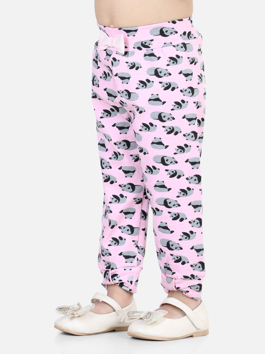 BownBee All Over Panda Printed Leggings - Pink