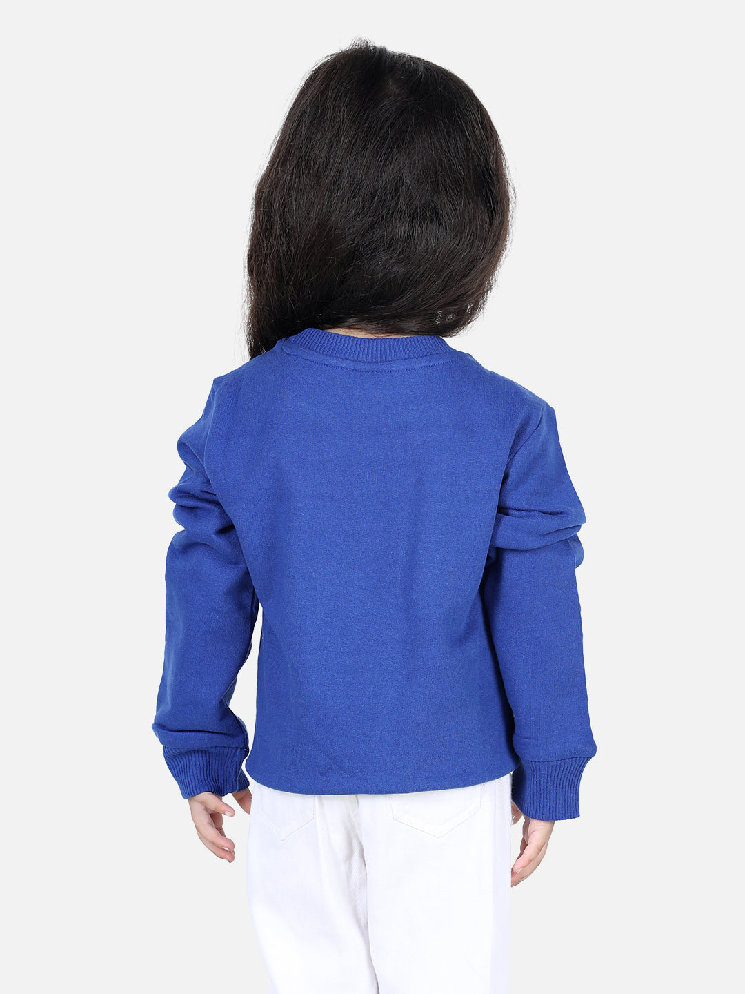 BownBee Full Sleeve Sweatshirt for Girls- Blue