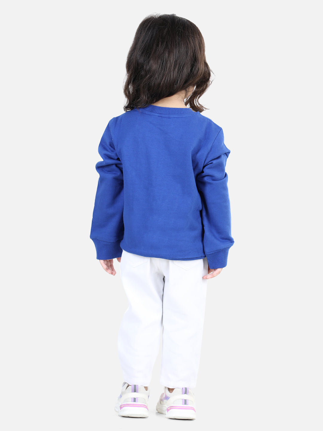 BownBee Full Sleeve Sweatshirt for Girls- Blue