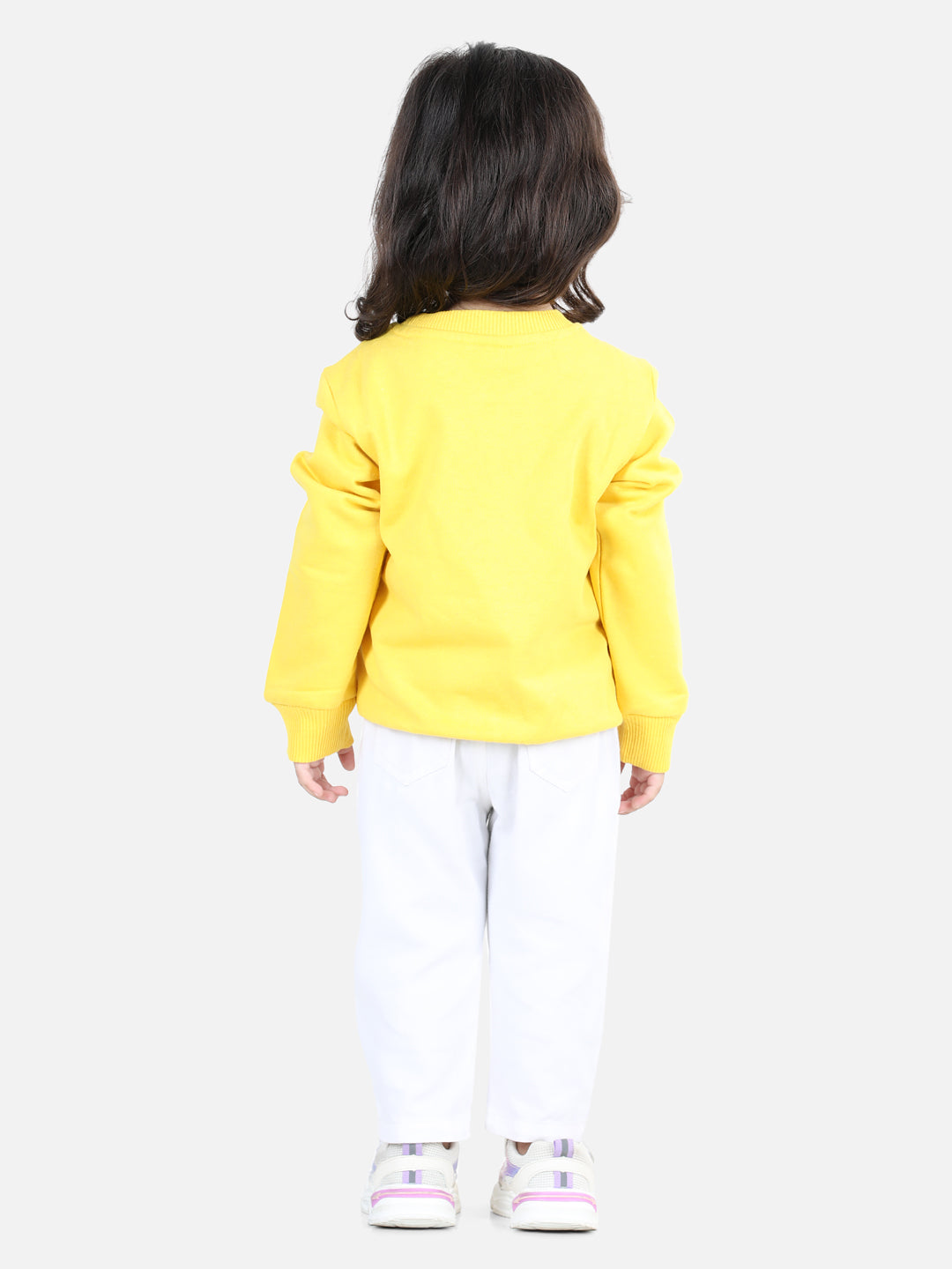 BownBee Full Sleeve Sweatshirt for Girls- Yellow