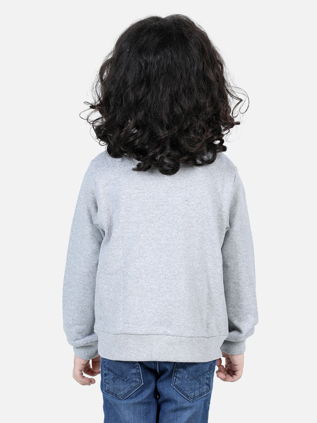 BownBee Full Sleeve Sweatshirt for Boys- Gray