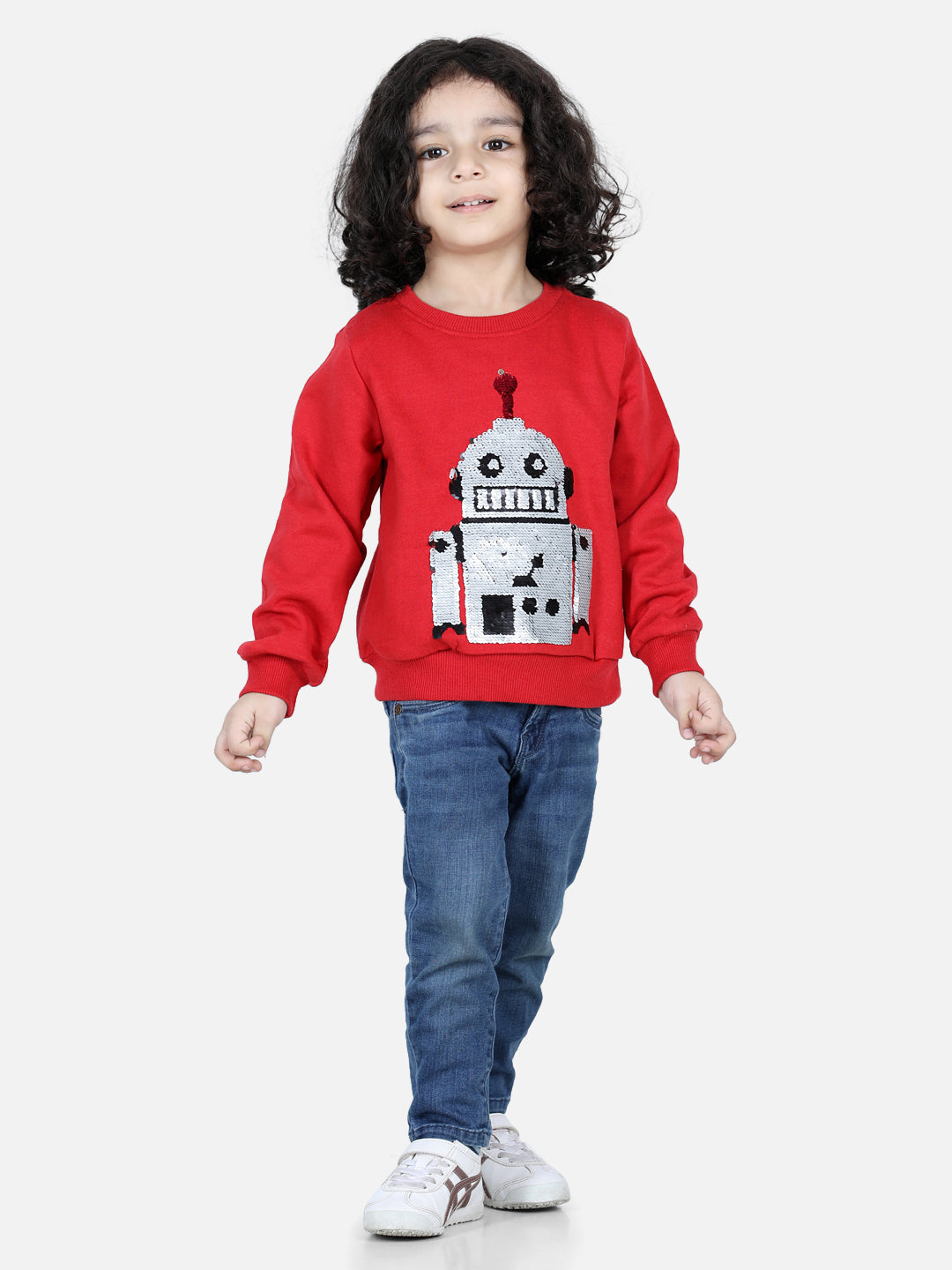 BownBee Full Sleeve Sweatshirt for Boys- Red