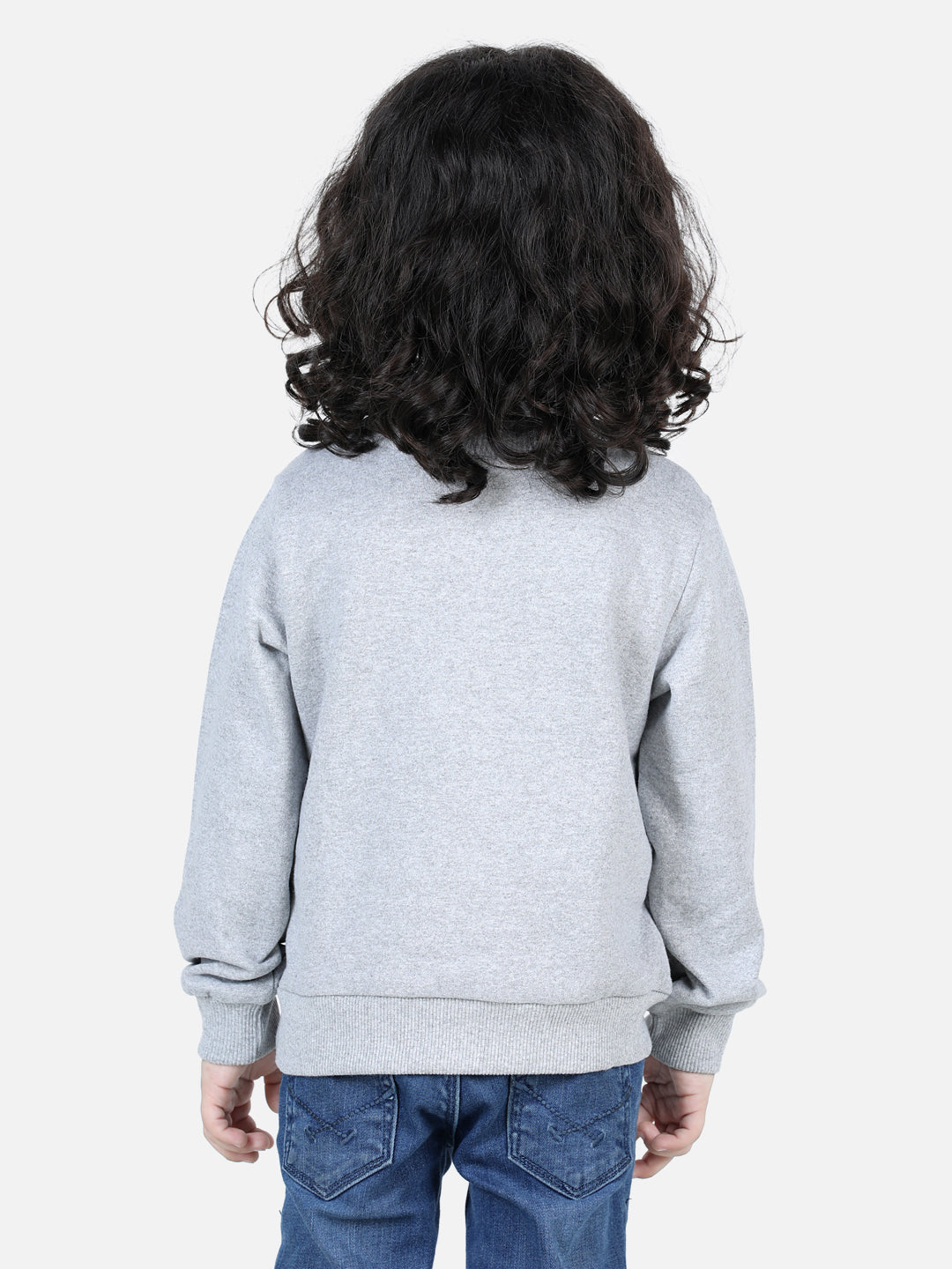 BownBee Full Sleeve Sweatshirt for Boys- Gray