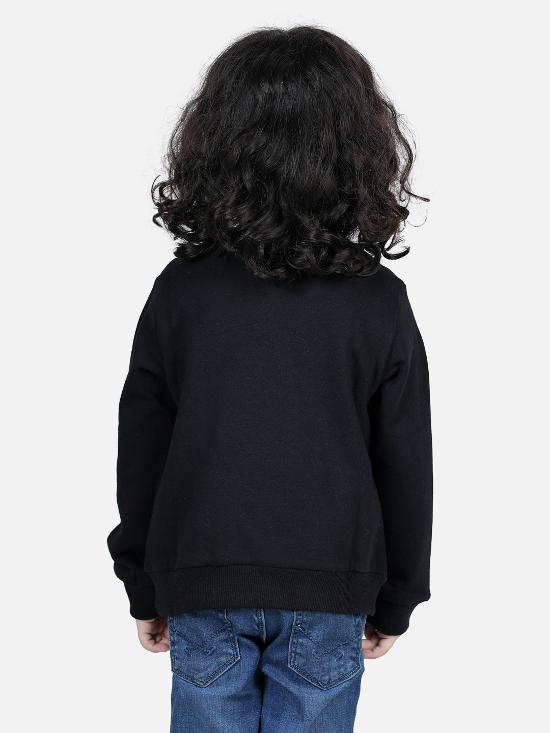 BownBee Full Sleeve Sweatshirt for Boys- Black