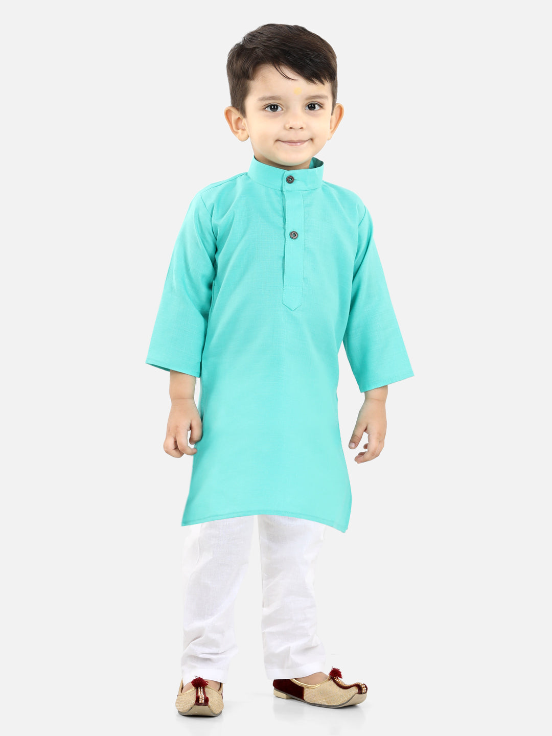 BownBee Stand Collar Cotton Kurta Pyjama