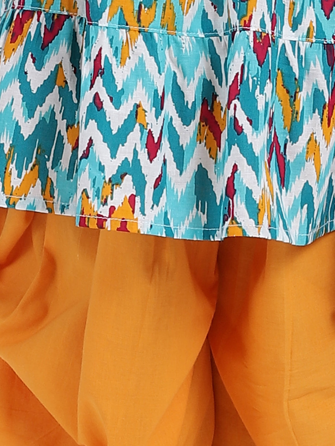BownBee Sleeveless Printed Top With Dhoti