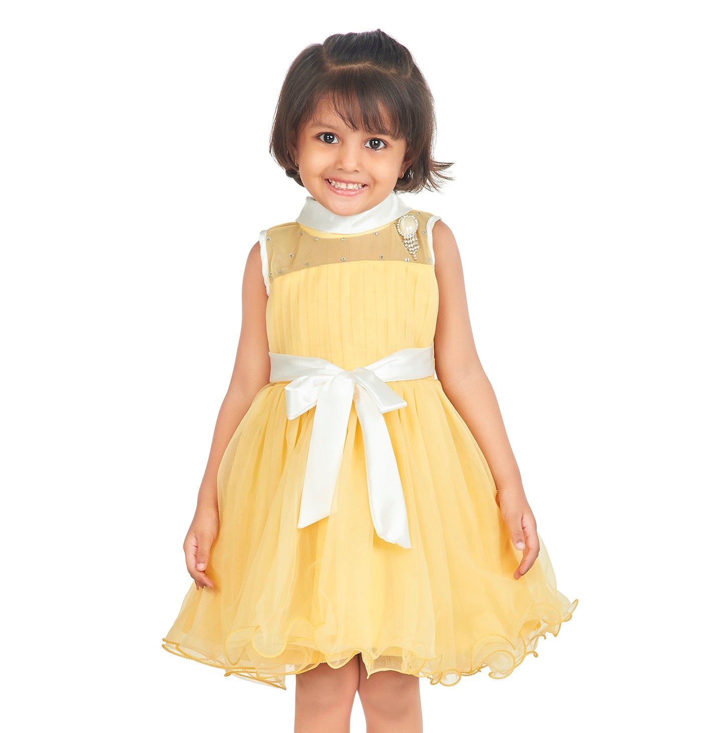 BownBee Sleeveless Solid Flared Dress
