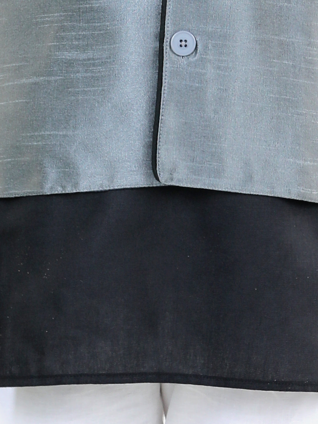 BownBee Sleeveless Solid Party Waistcoat Jacket - Grey